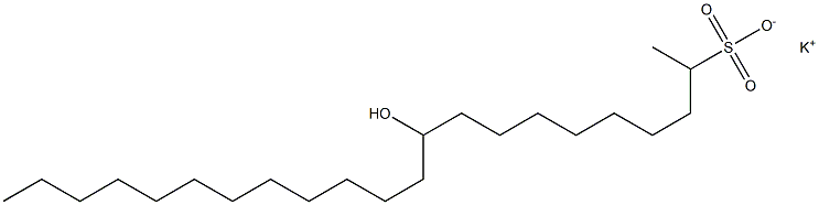 10-Hydroxydocosane-2-sulfonic acid potassium salt Structure