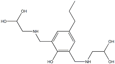 2,6-Bis[[(2,2-dihydroxyethyl)amino]methyl]-4-propylphenol Structure