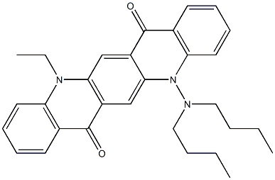 5-(Dibutylamino)-12-ethyl-5,12-dihydroquino[2,3-b]acridine-7,14-dione Structure