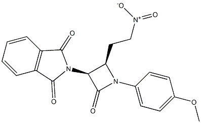 (3S,4R)-1-(p-Methoxyphenyl)-3-(1,3-dioxoisoindolin-2-yl)-4-(2-nitroethyl)azetidin-2-one 结构式