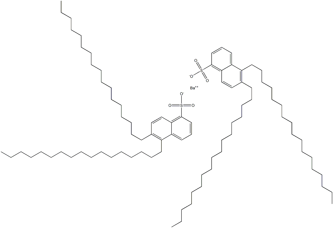 Bis(5,6-diheptadecyl-1-naphthalenesulfonic acid)barium salt 结构式