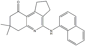 1,2,3,6,7,8-Hexahydro-4-(1-naphtylamino)-7,7-dimethyl-9H-cyclopenta[c]quinolin-9-one 结构式