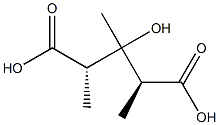 (2S,4S)-3-Hydroxy-2,3,4-trimethylpentanedioic acid Struktur