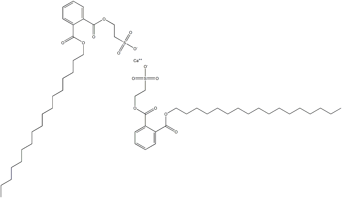 Bis[2-[(2-heptadecyloxycarbonylphenyl)carbonyloxy]ethanesulfonic acid]calcium salt Structure