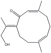 (2E,6E)-3,7-Dimethyl-10-[(E)-1-(hydroxymethyl)ethylidene]-2,6-cyclodecadien-1-one Structure