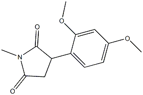 2-(2,4-ジメトキシフェニル)-N-メチルスクシンイミド 化学構造式