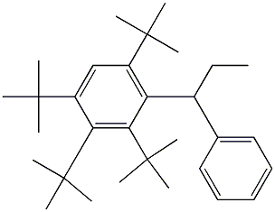 1-(2,3,4,6-Tetra-tert-butylphenyl)-1-phenylpropane Structure