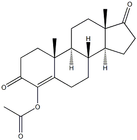 4-アセトキシアンドロスタ-4-エン-3,17-ジオン 化学構造式