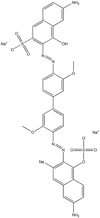 6-Amino-4-hydroxy-3-[[4'-[(6-amino-1-hydroxy-3-sodiosulfo-2-naphthalenyl)azo]-3,3'-dimethoxy-1,1'-biphenyl-4-yl]azo]naphthalene-2-sulfonic acid sodium salt