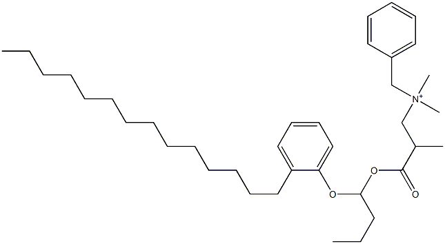 N,N-Dimethyl-N-benzyl-N-[2-[[1-(2-tetradecylphenyloxy)butyl]oxycarbonyl]propyl]aminium Struktur