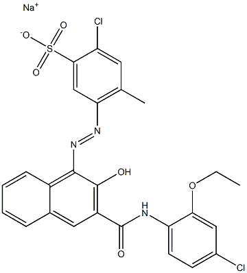 2-Chloro-4-methyl-5-[[3-[[(4-chloro-2-ethoxyphenyl)amino]carbonyl]-2-hydroxy-1-naphtyl]azo]benzenesulfonic acid sodium salt