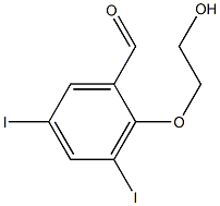 5-Iodo-3-iodo-2-(2-hydroxyethoxy)benzaldehyde 结构式