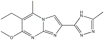 6-Ethyl-7-methoxy-5-methyl-2-(5-methyl-4H-1,2,4-triazol-3-yl)imidazo[1,2-a]pyrimidine Struktur