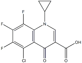 1-Cyclopropyl-6,7,8-trifluoro-5-chloro-1,4-dihydro-4-oxoquinoline-3-carboxylic acid Structure