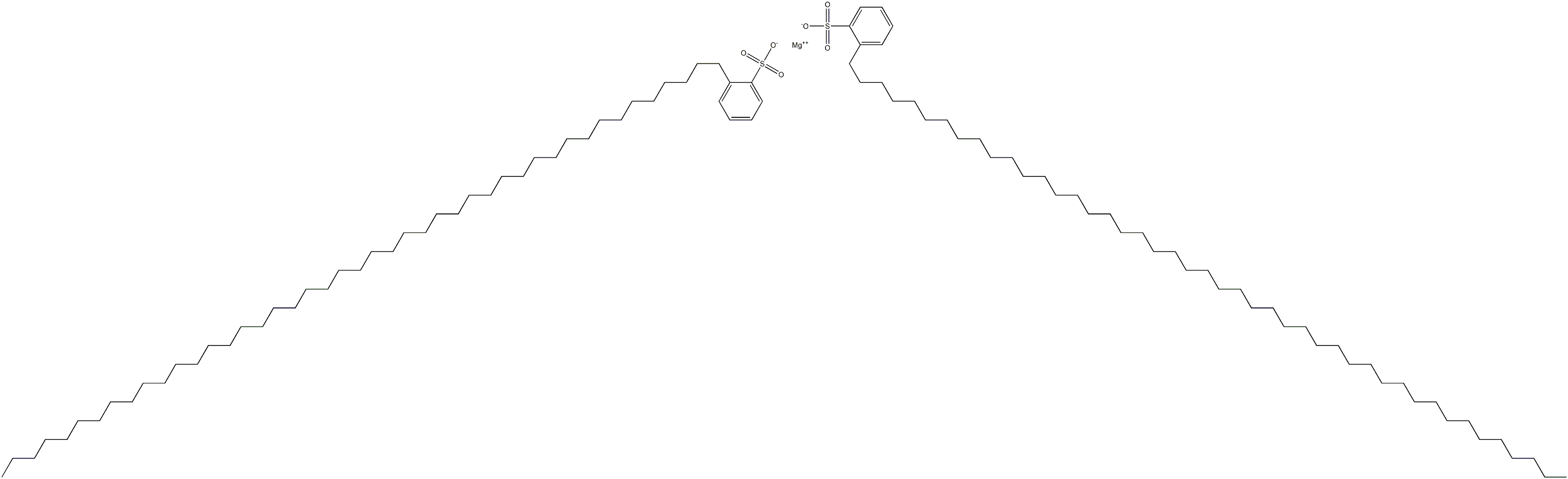 Bis[2-(pentatetracontan-1-yl)benzenesulfonic acid]magnesium salt Structure