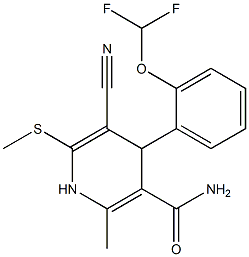 3-Cyano-1,4-dihydro-6-methyl-2-methylthio-4-(2-difluoromethoxyphenyl)pyridine-5-carboxamide