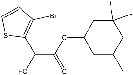 2-(3-Bromo-2-thienyl)glycolic acid 3,3,5-trimethylcyclohexyl ester Struktur