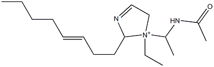 1-[1-(Acetylamino)ethyl]-1-ethyl-2-(3-octenyl)-3-imidazoline-1-ium,,结构式