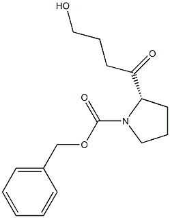 (2S)-2-(4-Hydroxy-1-oxobutyl)pyrrolidine-1-carboxylic acid benzyl ester,,结构式
