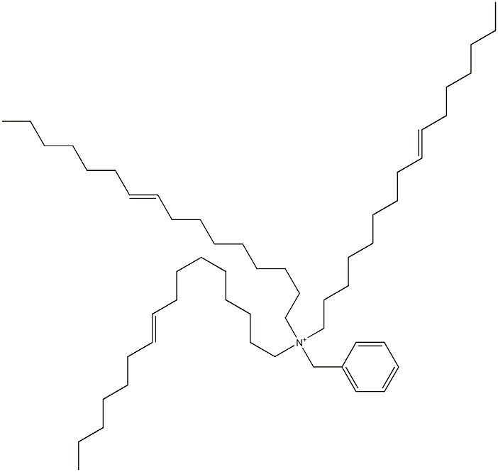 Tri(9-hexadecenyl)benzylaminium,,结构式