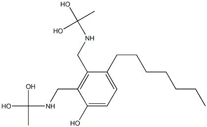 2,3-Bis[[(1,1-dihydroxyethyl)amino]methyl]-4-heptylphenol