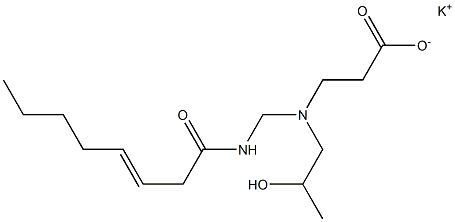 3-[N-(2-Hydroxypropyl)-N-(3-octenoylaminomethyl)amino]propionic acid potassium salt Structure