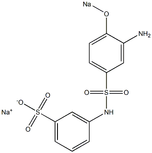 m-(3-Amino-4-sodiooxyphenylsulfonylamino)benzenesulfonic acid sodium salt,,结构式