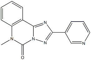 6-メチル-2-(3-ピリジニル)[1,2,4]トリアゾロ[1,5-c]キナゾリン-5(6H)-オン 化学構造式