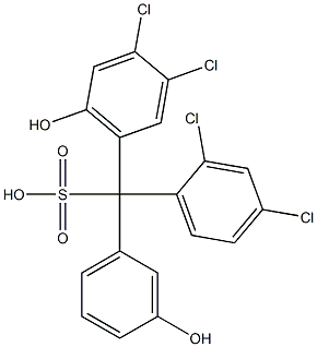 (2,4-Dichlorophenyl)(3,4-dichloro-6-hydroxyphenyl)(3-hydroxyphenyl)methanesulfonic acid Structure