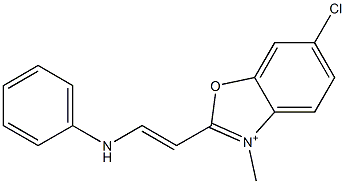 6-Chloro-3-methyl-2-[2-(phenylamino)ethenyl]benzoxazolium