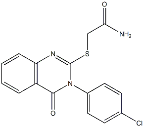  2-(2-Amino-2-oxoethylthio)-3-(4-chlorophenyl)-quinazolin-4(3H)-one