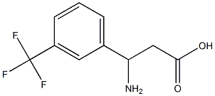 (RS)-3-氨基-3-(3-三氟甲基苯基)丙酸, , 结构式