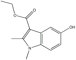 1,2-dimethyl-5-hydroxyindole-3-carboxylic acid ethyl ester Struktur