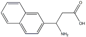 RS-3-氨基-3-(2-萘基)丙酸 结构式