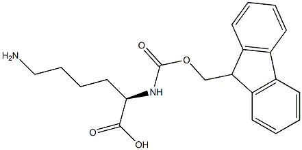 N-(9-fluorenylmethoxycarbonyl)-D-lysine Structure