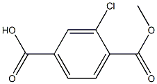 3-氯-4-(甲氧基羰基)苯甲酸, , 结构式