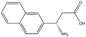 S-3-amino-3-(2-naphthyl)propionic acid 化学構造式