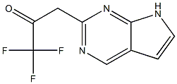 1,1,1-TRIFLUORO-3-(7H-PYRROLO[2,3-D]PYRIMIDIN-2-YL)-PROPAN-2-ONE, , 结构式