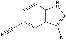 3-Bromo-1H-pyrrolo[2,3-c]pyridine-5-carbonitrile,,结构式