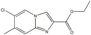 6-Chloro-7-methyl-imidazo[1,2-a]pyridine-2-carboxylic acid ethyl ester Struktur