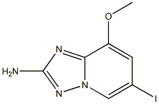 6-Iodo-8-methoxy-[1,2,4]triazolo[1,5-a]pyridin-2-ylamine,,结构式