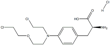 (S)-2-amino-3-(4-((2-(2-chloroethoxy)ethyl)(2-chloroethyl)amino)phenyl)propanoic acid hydrochloride,,结构式