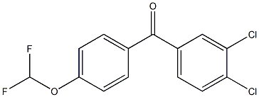 (3,4-DICHLOROPHENYL)[4-(DIFLUOROMETHOXY)PHENYL]METHANONE Structure