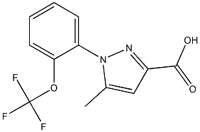 5-methyl-1-(2-(trifluoromethoxy)phenyl)-1H-pyrazole-3-carboxylic acid Structure