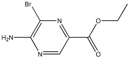 5-Amino-6-bromo-pyrazine-2-carboxylic acid ethyl ester Struktur