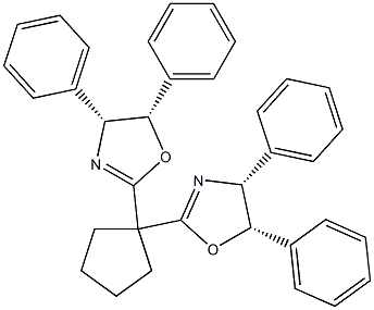 (4R,4'R,5S,5'S)-2,2'-Cyclopentylidenebis[4,5-dihydro-4,5-diphenyloxazole], 98%, (99% ee) Struktur