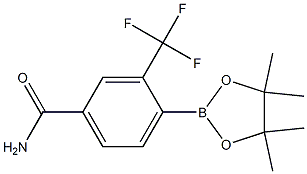 4-(4,4,5,5-Tetramethyl-[1,3,2]dioxaborolan-2-yl)-3-trifluoromethylbenzamide Struktur