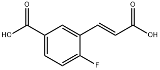 5-Carboxy-2-fluorocinnamic acid, 1380317-47-4, 结构式