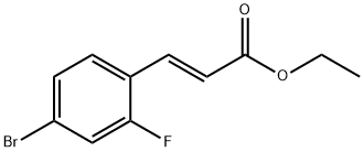 Ethyl (2E)-3-(4-bromo-2-fluorophenyl)prop-2-enoate Struktur