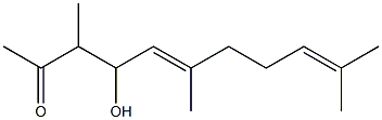 4-Hydroxy-3,6,10-trimethyl-5,9-undecadien-2-one 结构式